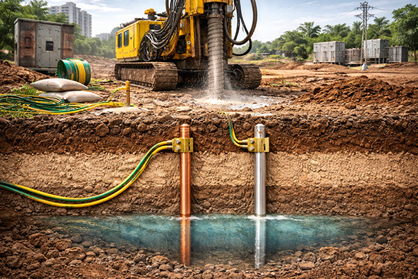 earthing-boring-contractors-soil-resistance-long-term-safety Earthing Boring Contractors ensuring low soil resistance and long-term electrical safety in Gujarat